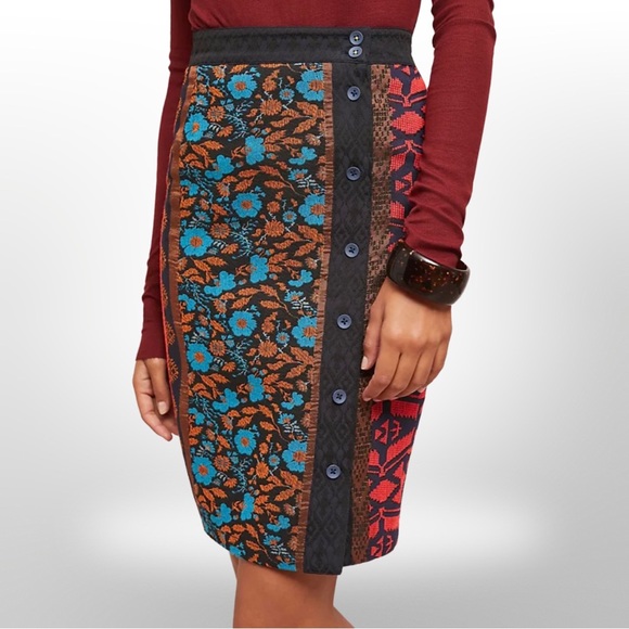 Anthropologie Dolan Left Coast Collection Jacquard Pencil Skirt - Picture 10 of 11